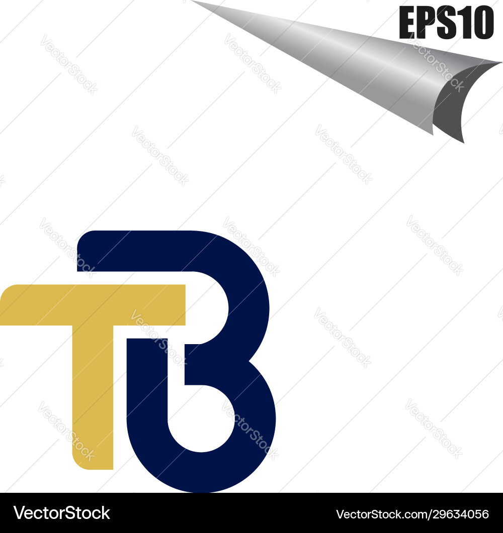 Simple tb initial monogram design template Simple tb initial monogram design template Vector Image