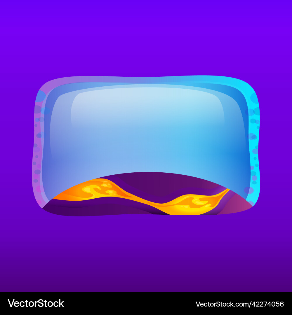 Space game ui frame for mobile interface design vector image