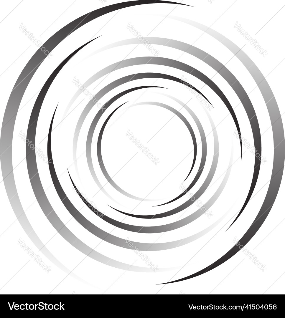 Spiral swirl twirl rotating segmented circle Spiral swirl twirl rotating segmented circle vector image