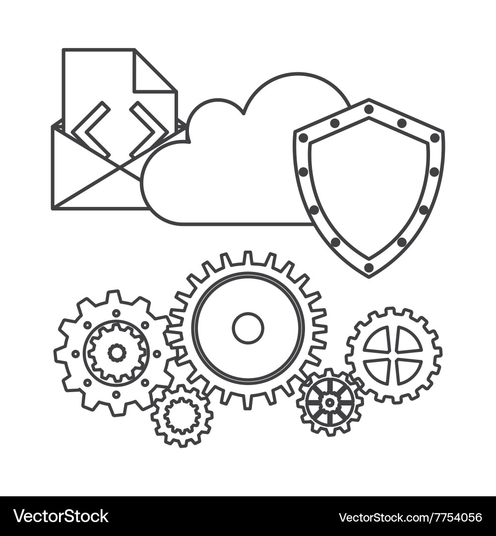 Web hosting design Vector Image