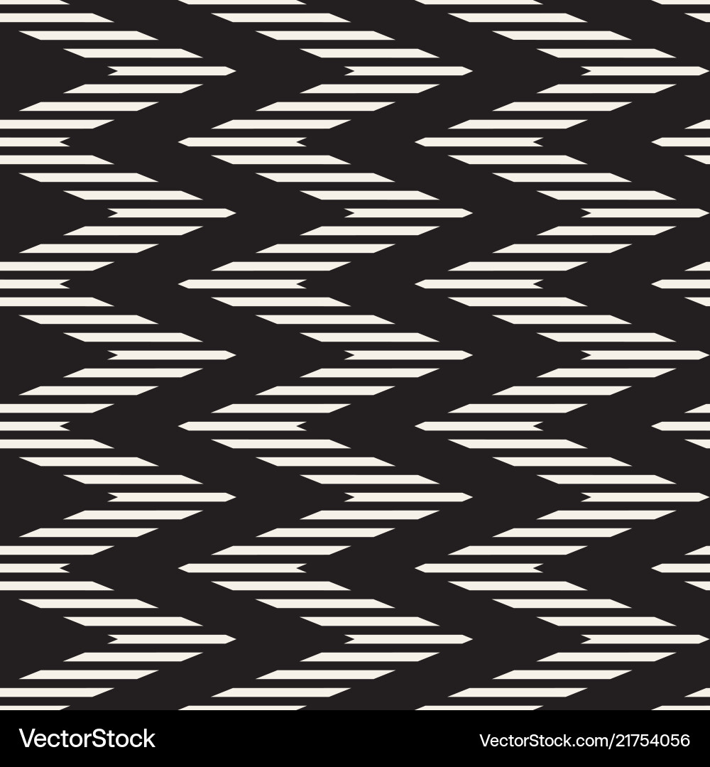 Zigzag Line Pattern - Monochrome vector image