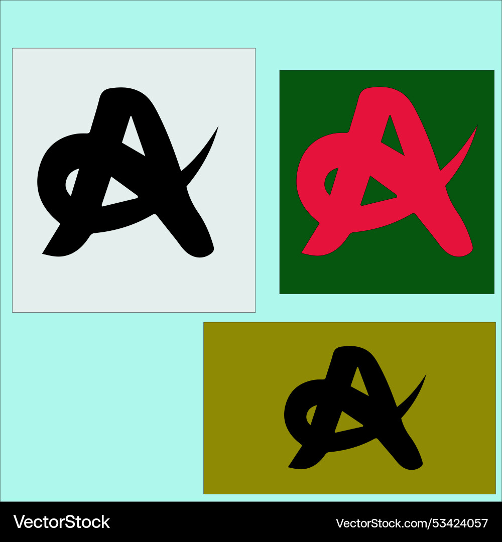 A logo with an attractive shape and color combinat A logo with an attractive shape and color combinat Vector Image