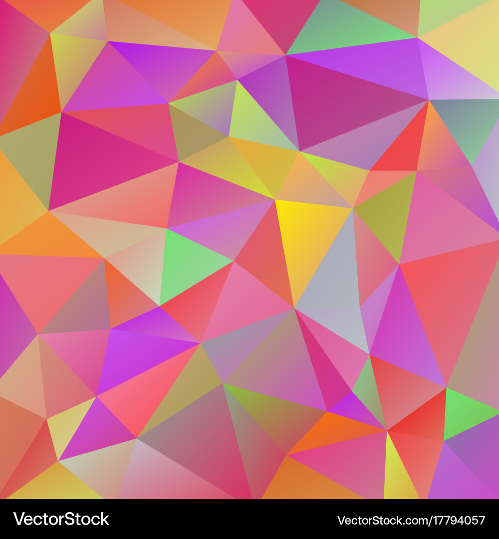 Abstract colorful background of triangles vector image
