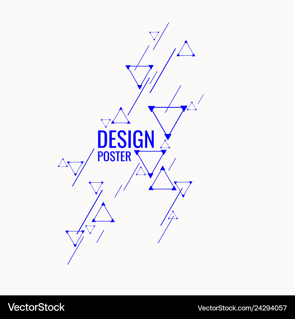 Abstract geometric background with triangles vector image