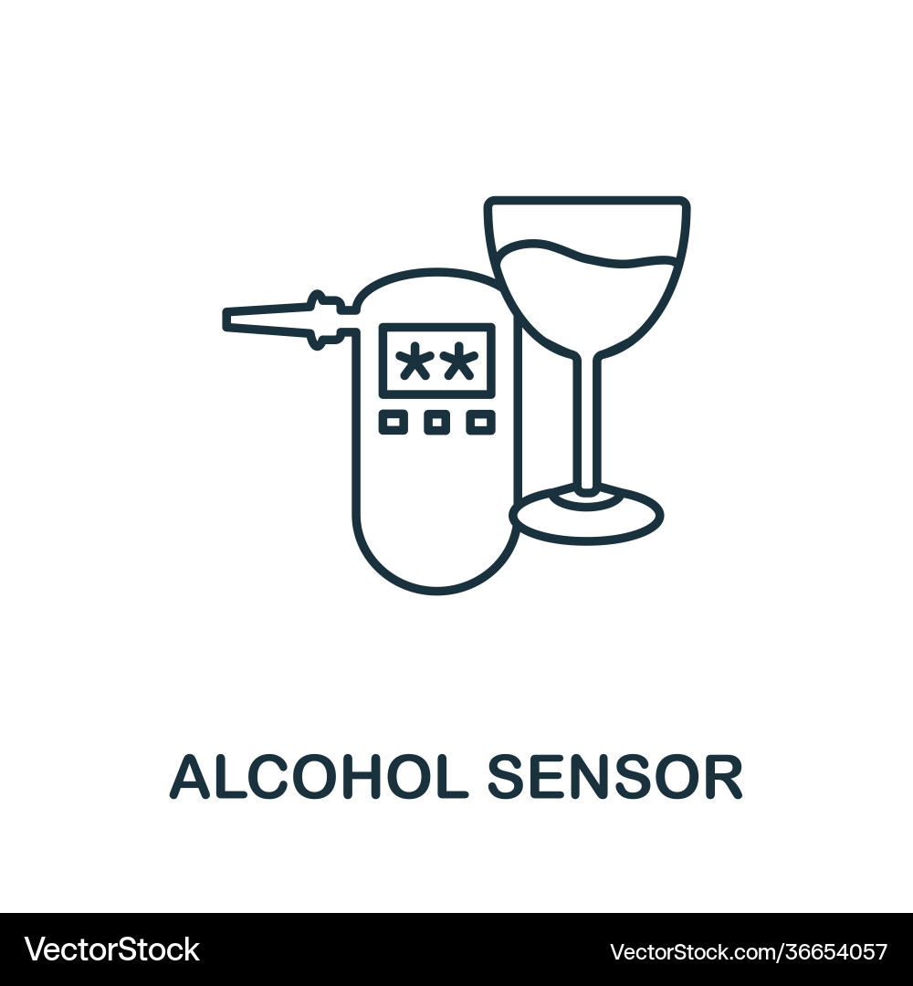 Alcohol sensor icon simple element from sensors Vector Image
