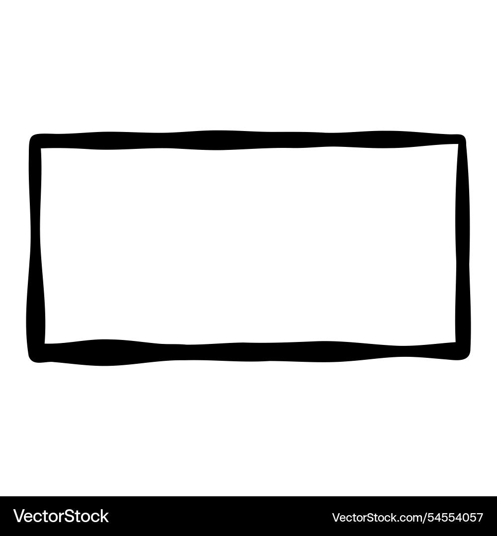 Black frame with uneven edges Black frame with uneven edges vector image