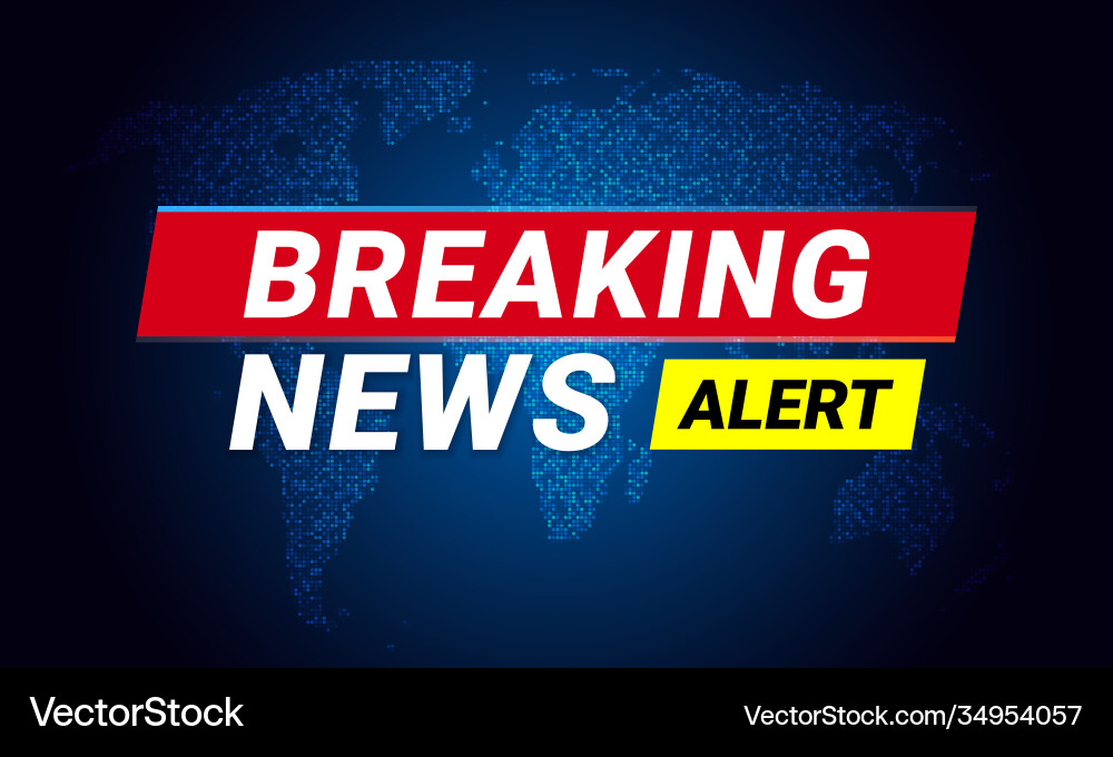 Breaking news television tv screen world map led Breaking news television tv screen world map led vector image