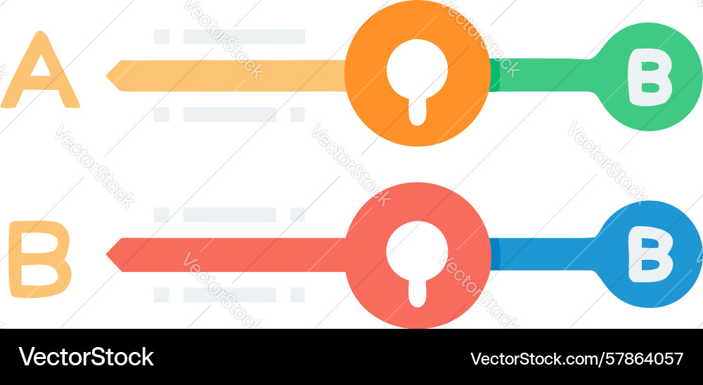 Circular key-shaped progress indicators intuitive vector image