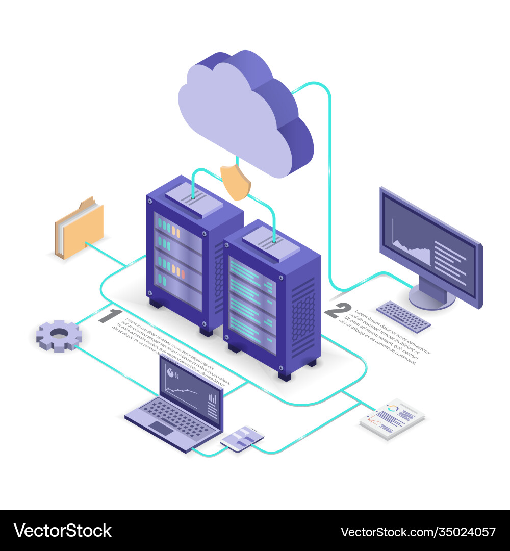 Cloud Computing Service Flowchart vector image