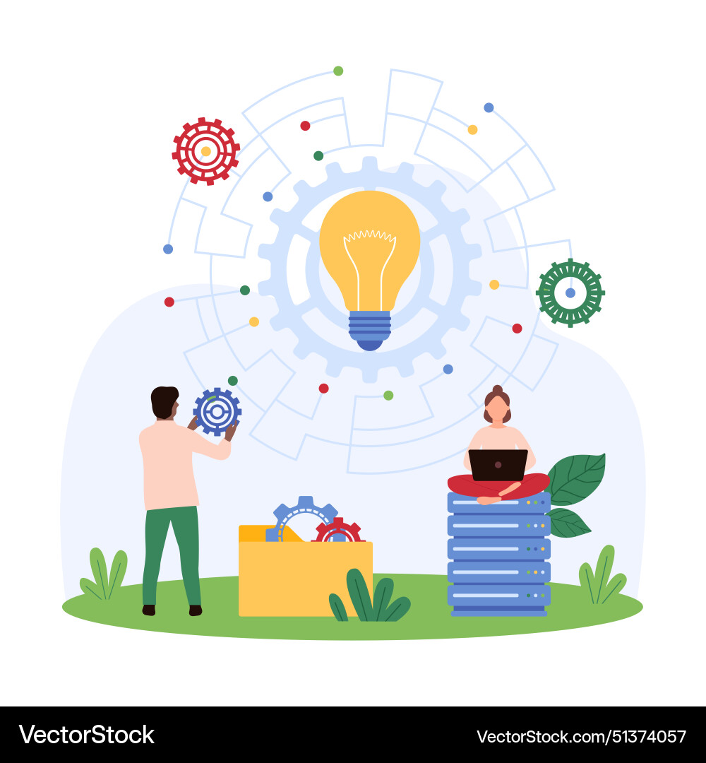 Development of digital project automation tech Development of digital project automation tech vector image
