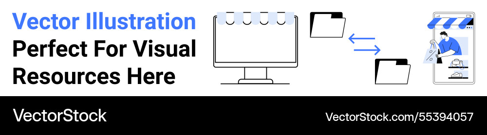 Digital file sharing and resource management Digital file sharing and resource management vector image