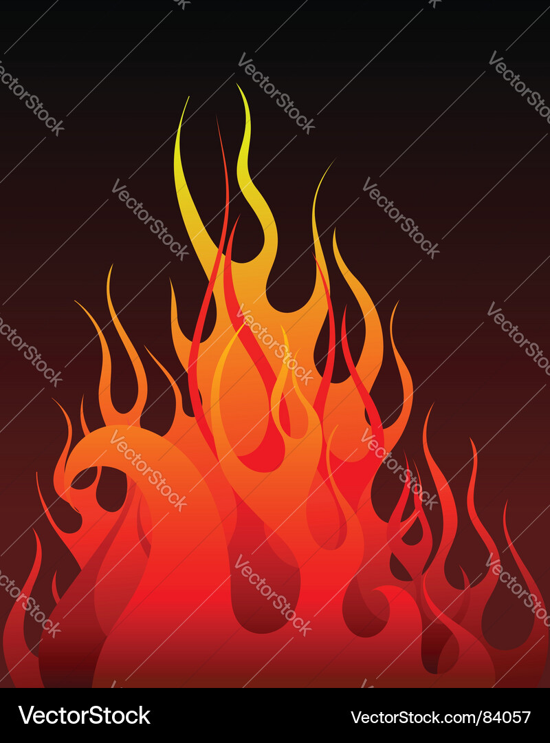 Fiery Flame Background vector image