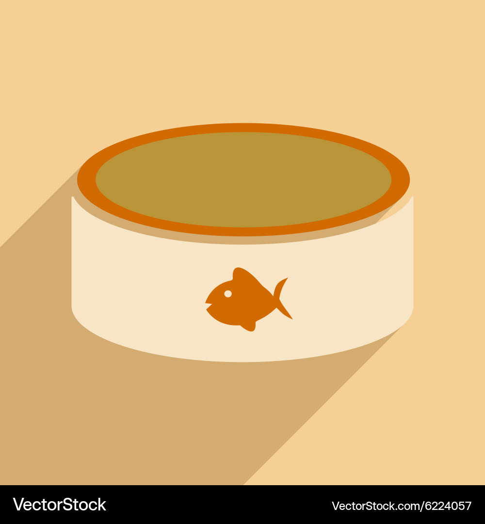 Flat with shadow icon and mobile application cat vector image