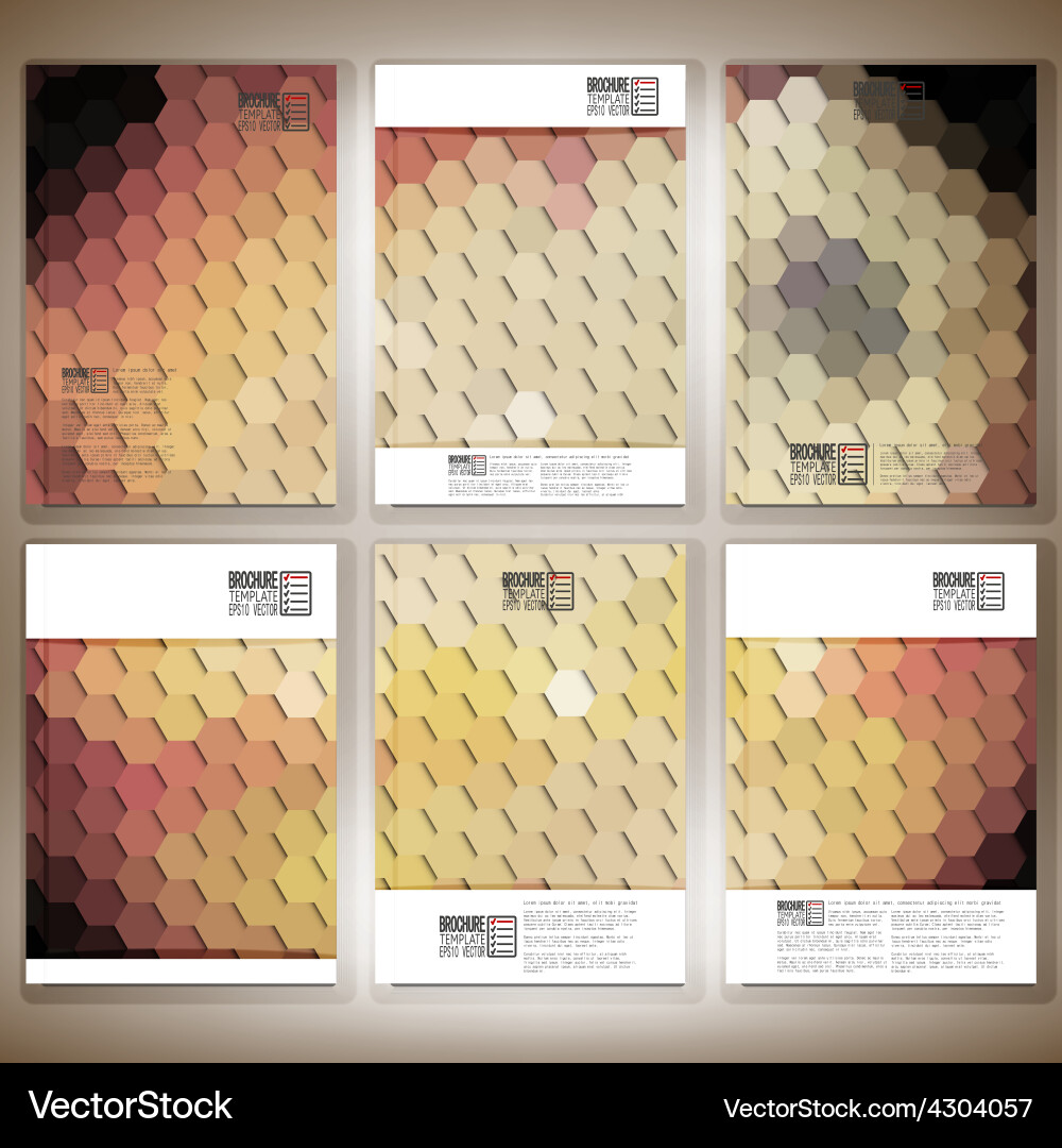 Geometric backgrounds abstract hexagonal patterns vector image