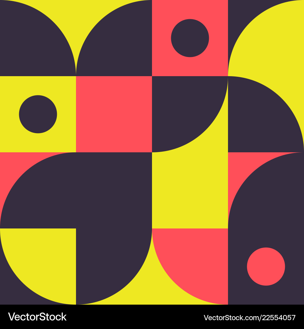 Geometric Block Pattern - Scandinavian Style vector image