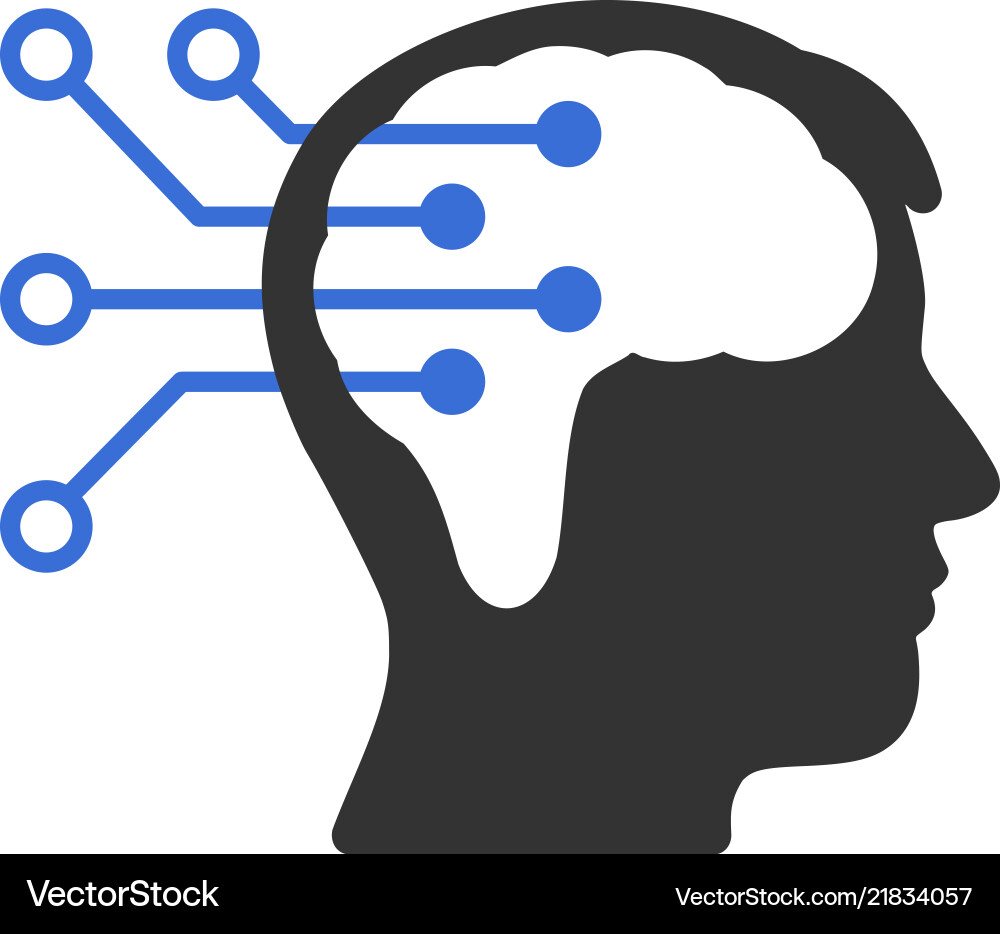Neural interface circuit icon Vector Image