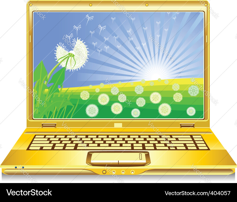 Notebook and flowers Vector Image