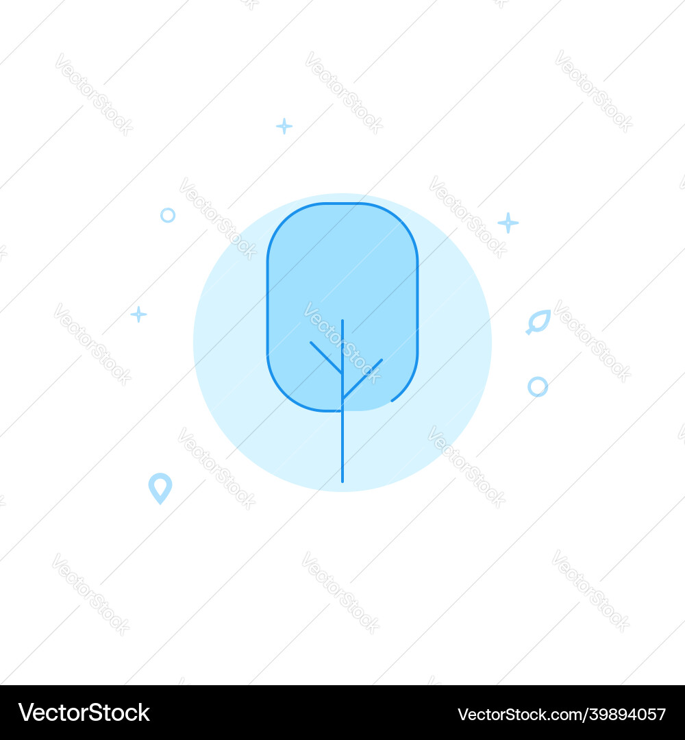Rounded rectangle tree flat icon symbol Rounded rectangle tree flat icon symbol vector image