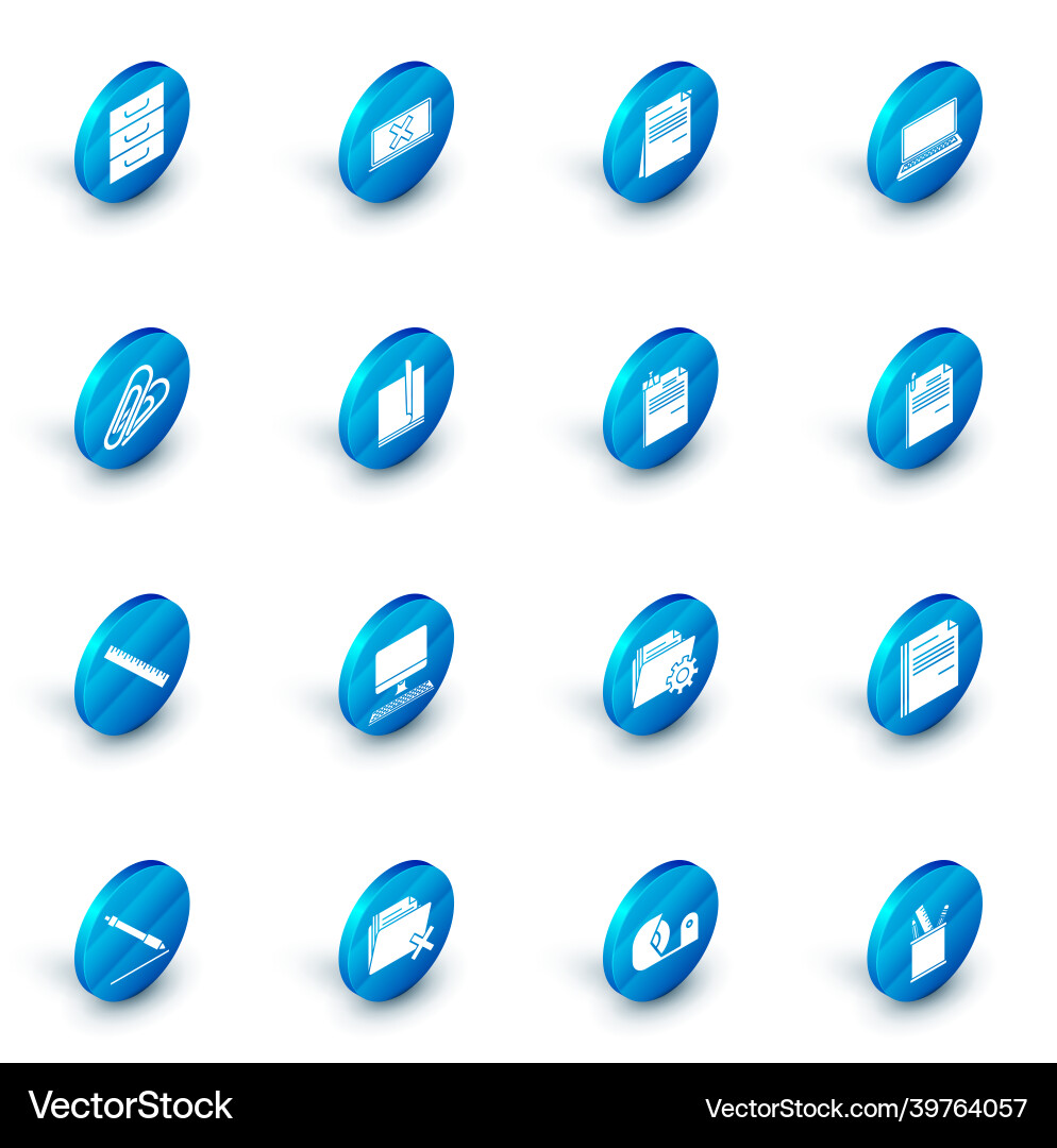 Set laptop and cross mark on screen file document Set laptop and cross mark on screen file document vector image