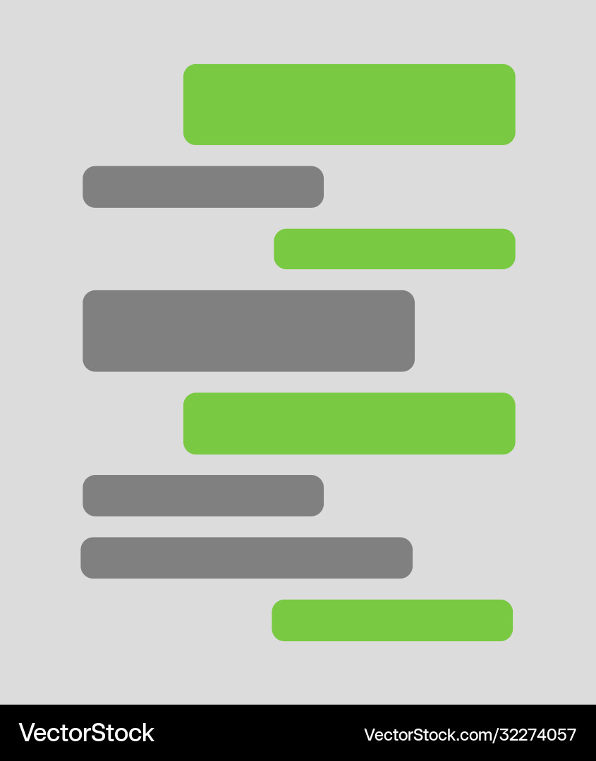 Short bubble message social screen empty chat Short bubble message social screen empty chat vector image