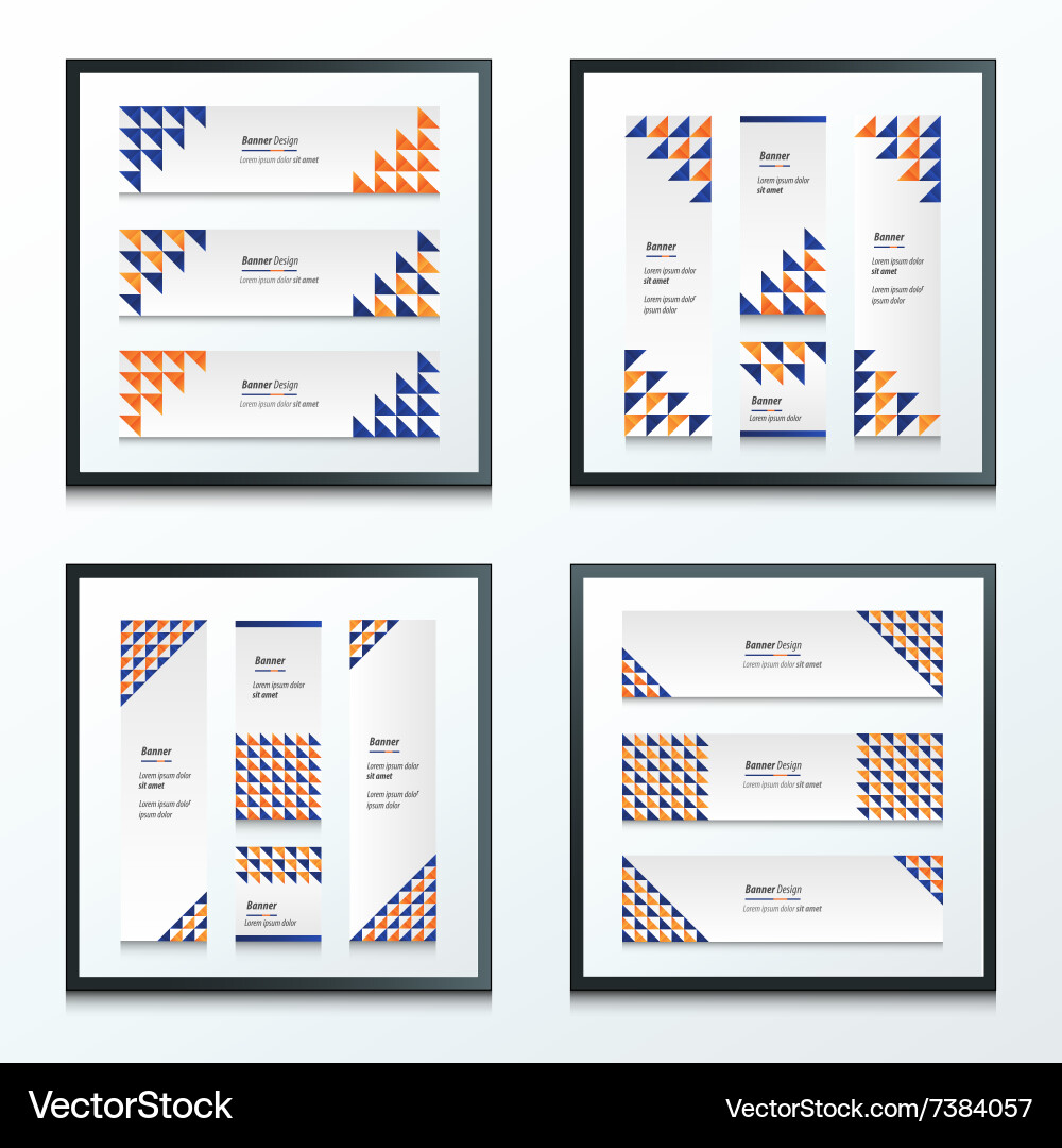 Triangle pattern banner Vector Image
