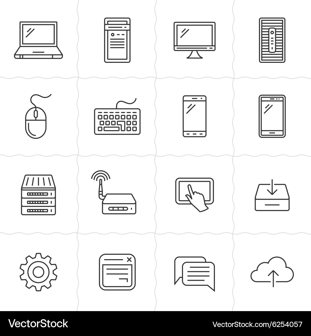 Web icons set vector image