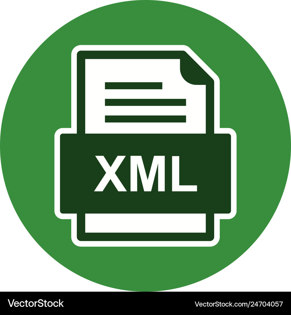 XML Document Icon vector image