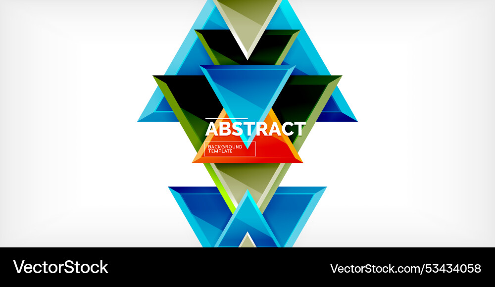 Abstract background - colorful triangles with 3d Abstract background - colorful triangles with 3d Vector Image