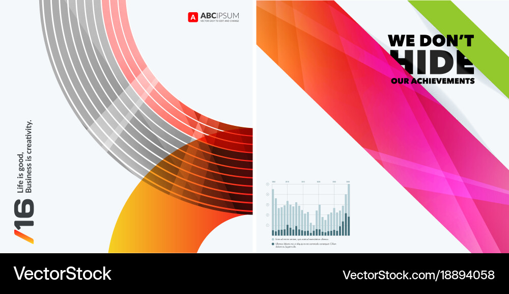 Abstract design elements for graphic layout vector image