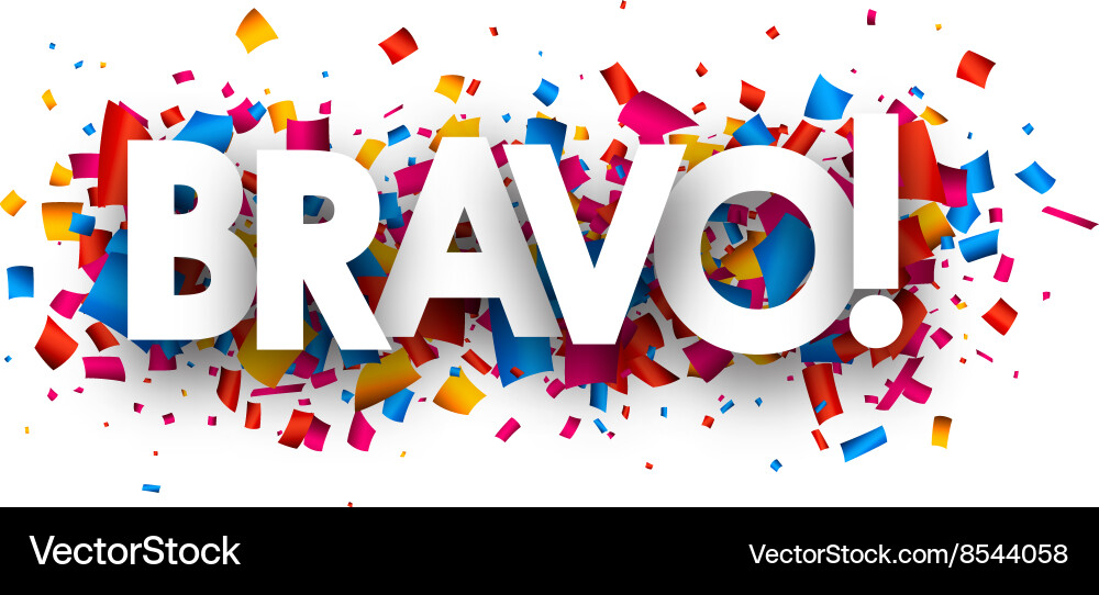 Celebration Banner with Confetti Vector Image