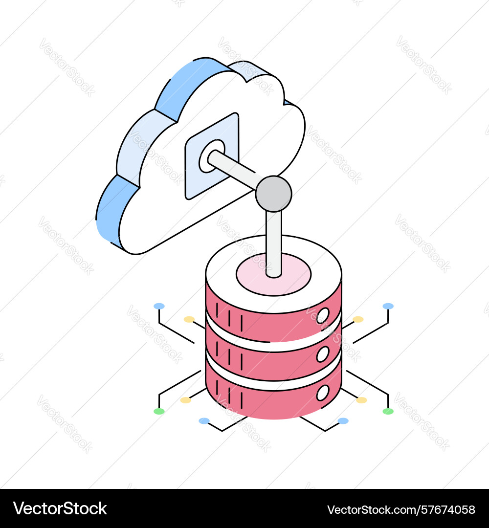 Cloud database Vector Image