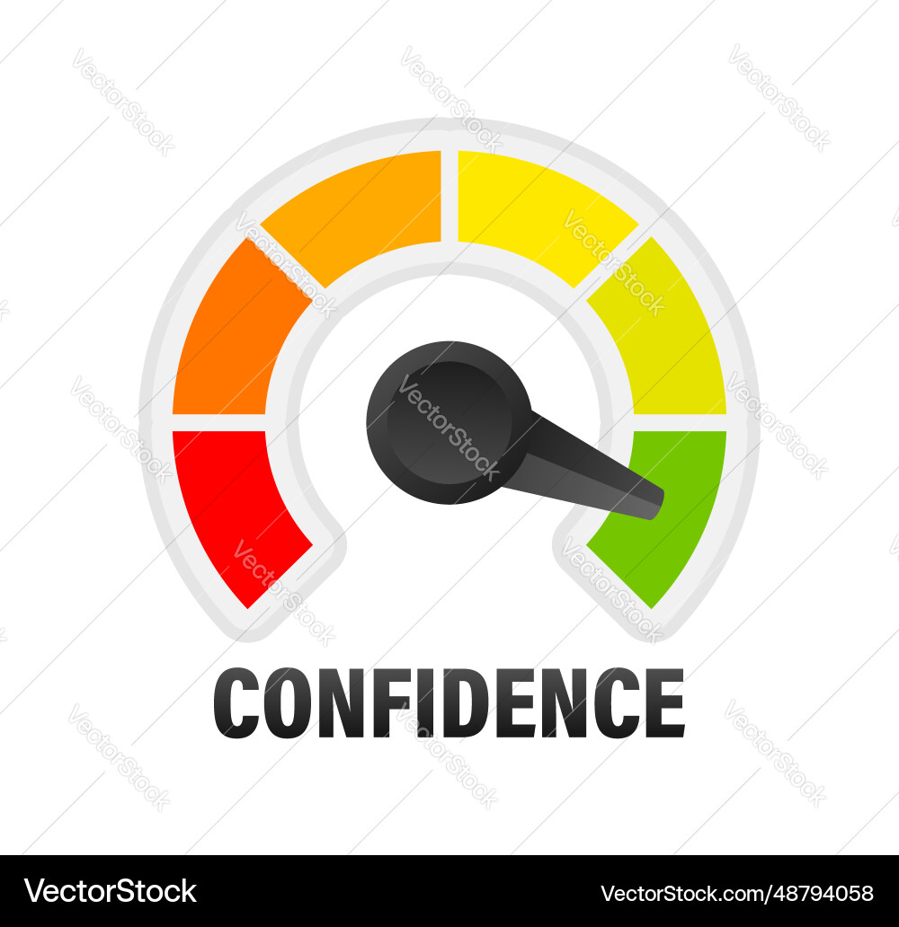 Confidence Level Meter - Measurement Scale Vector Image