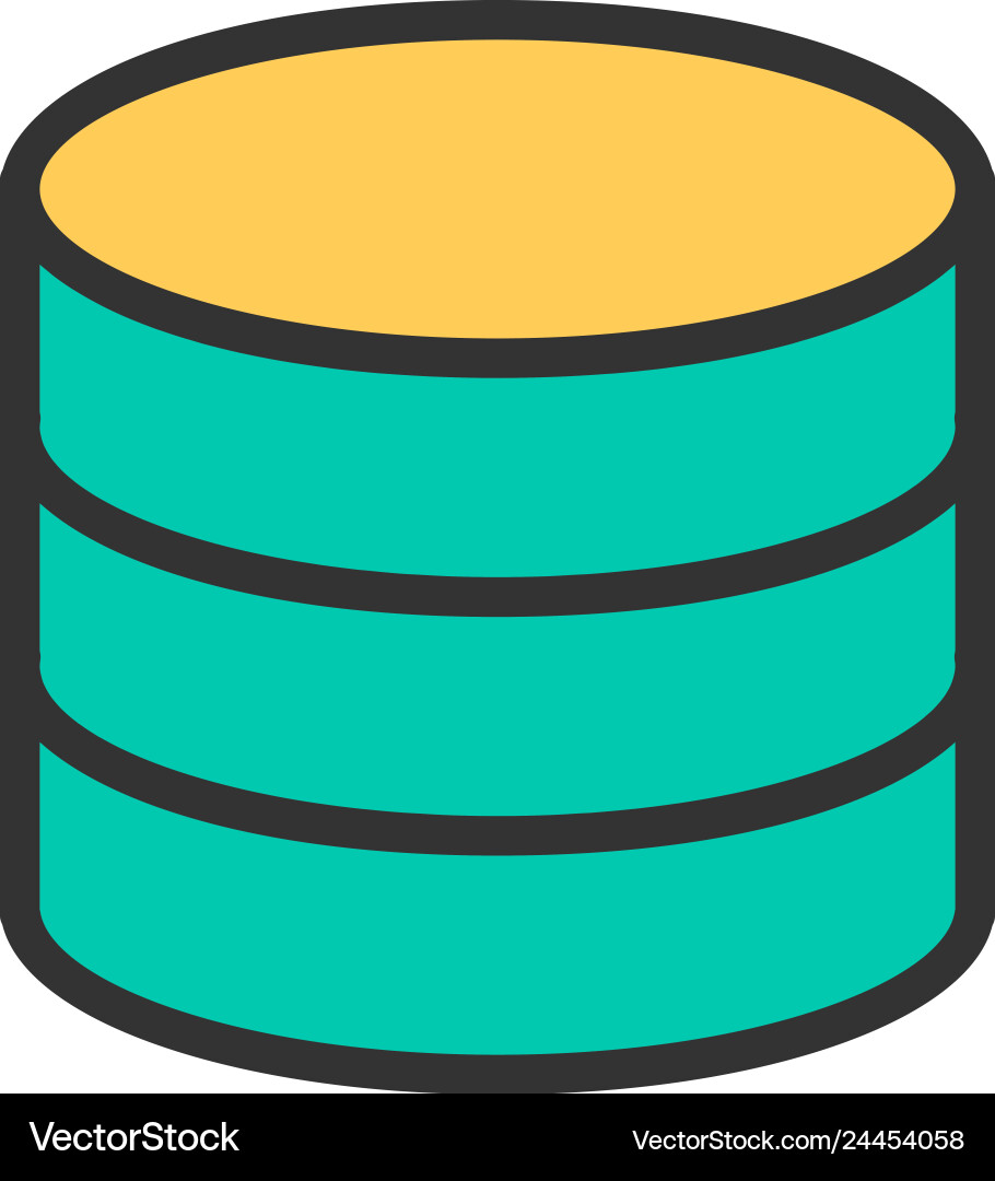 Database icon design essential Database icon design essential vector image