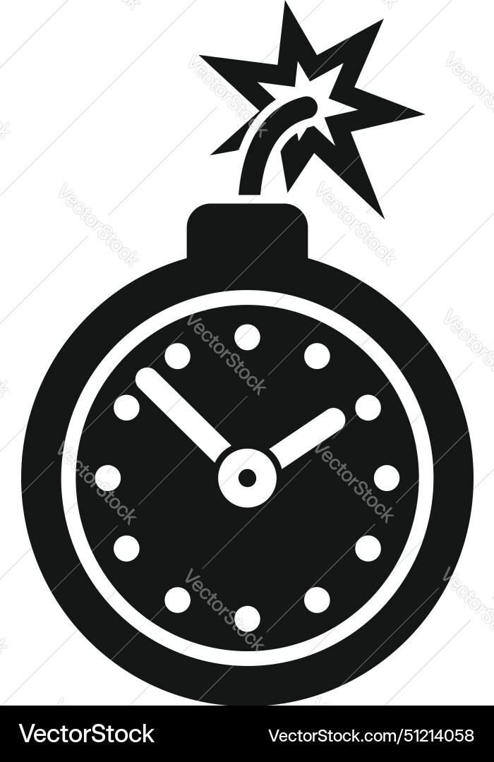 Duration bomb timer deadline icon simple Duration bomb timer deadline icon simple vector image
