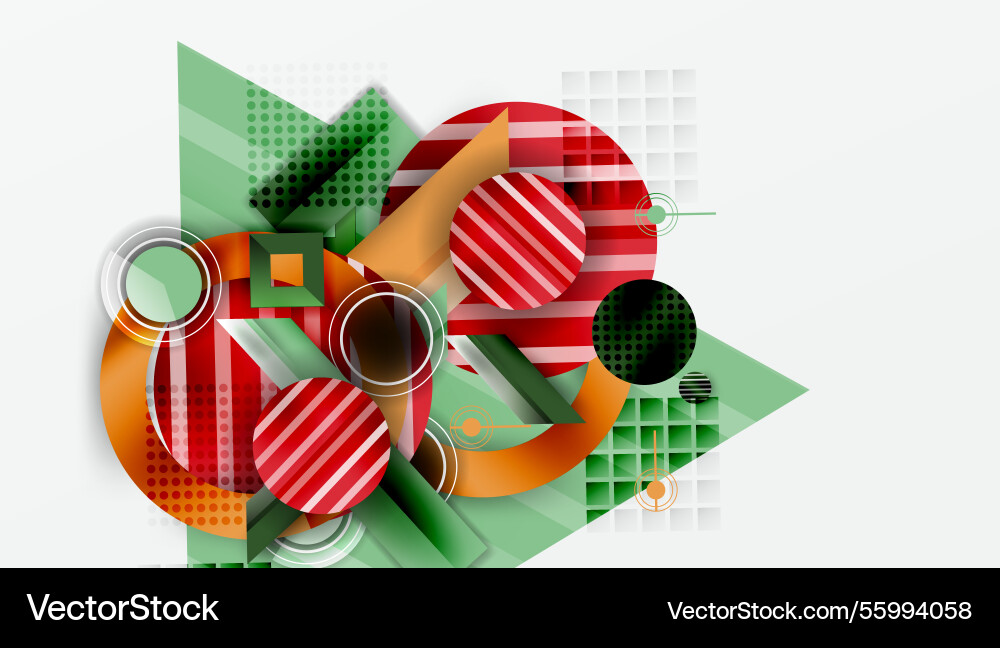 Dynamic complex geometric abstract background Vector Image