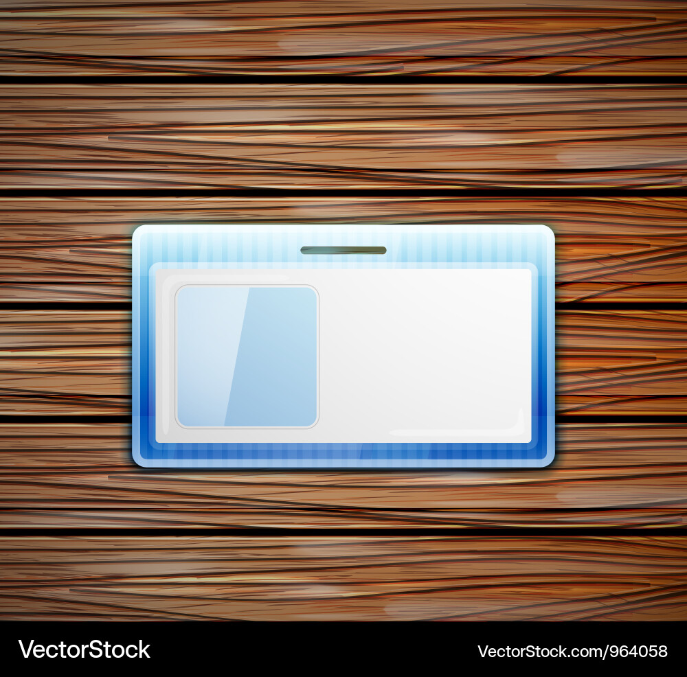 Empty id card Vector Image