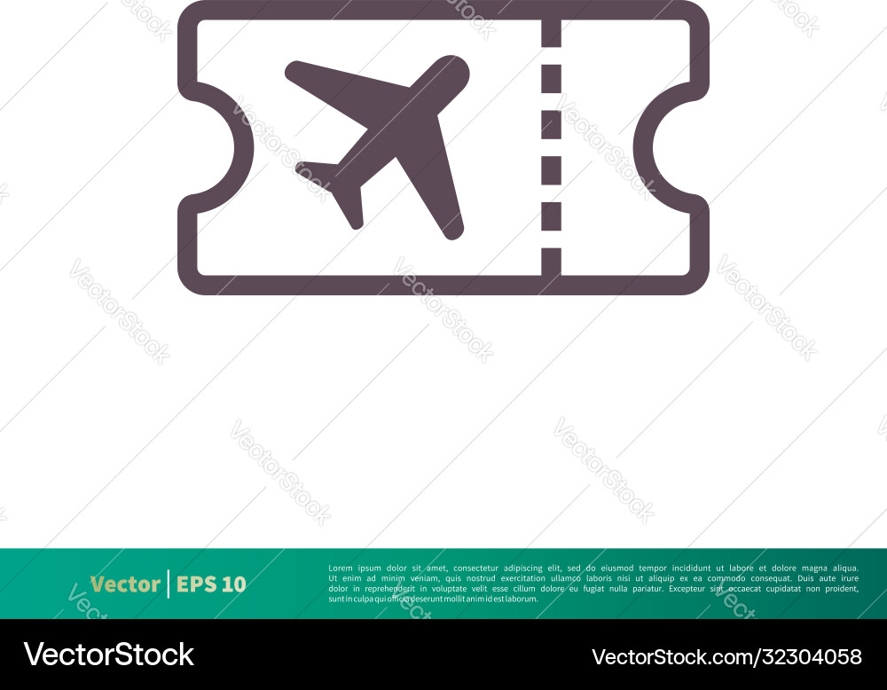 Flugzeug-Ticket-Symbol-Logo-Template Design eps 10 Flugzeug-Ticket-Symbol-Logo-Template Design eps 10 vektorbild