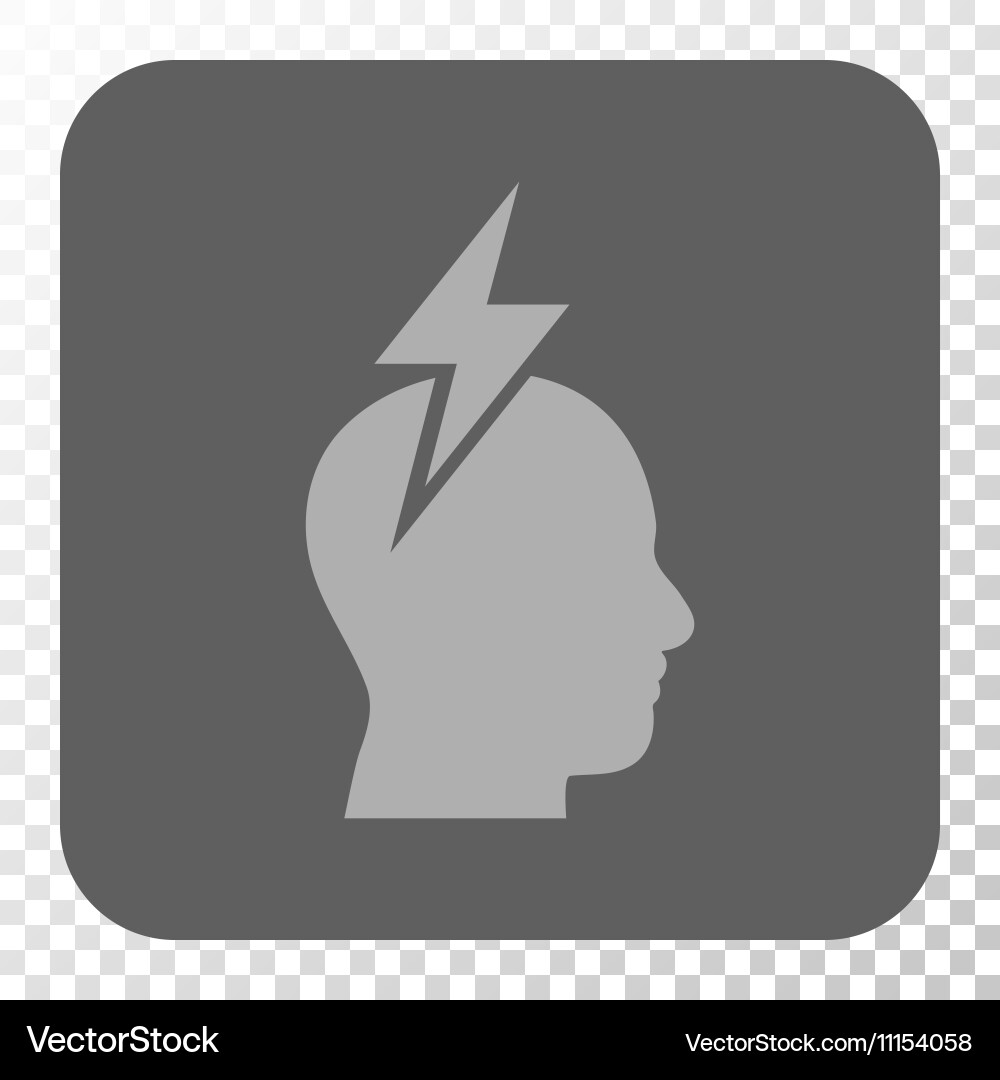 Headache rounded square button Vector Image