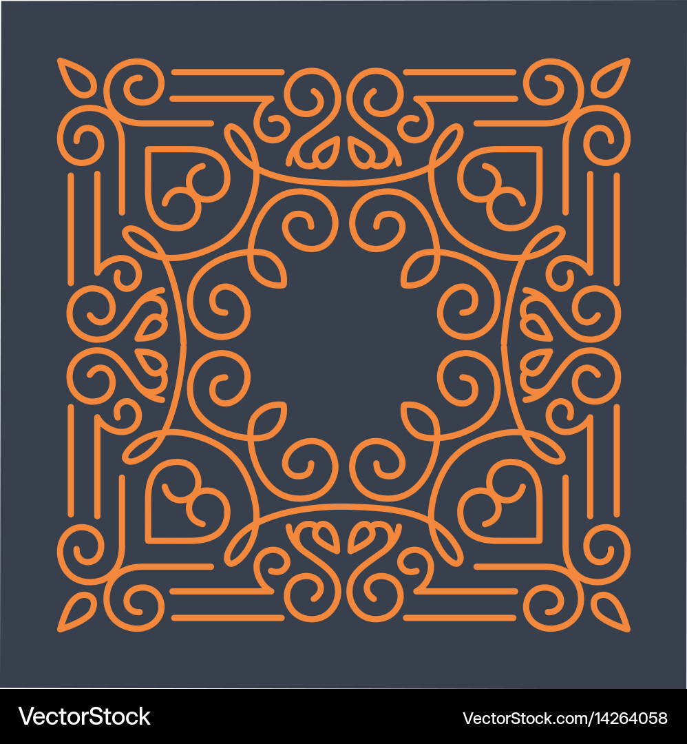 Linear frames design template vector image