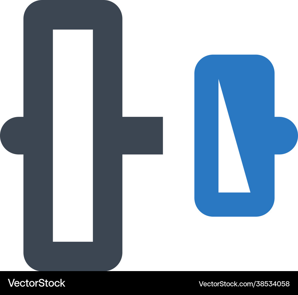 Object vertical align icon vector image