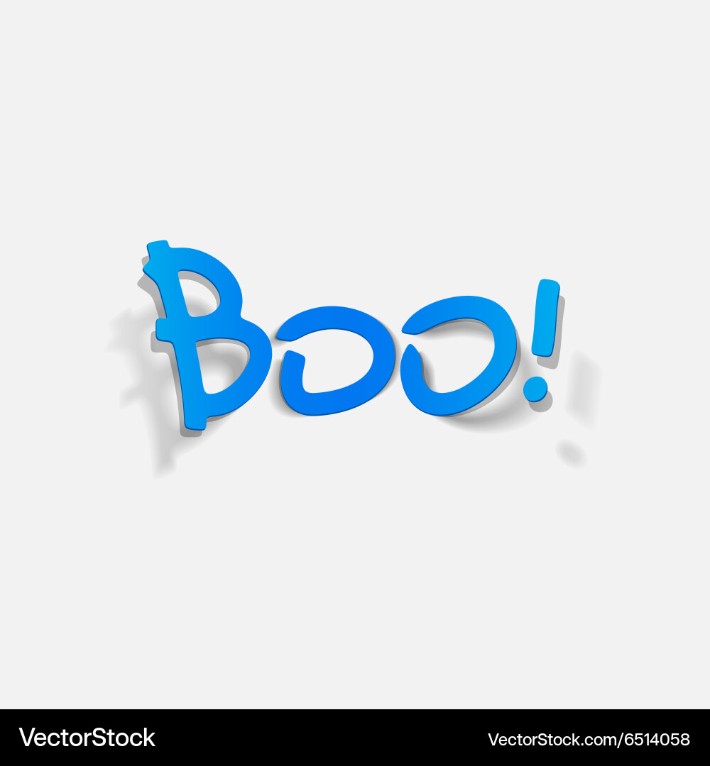 Realistic design element boo vector image