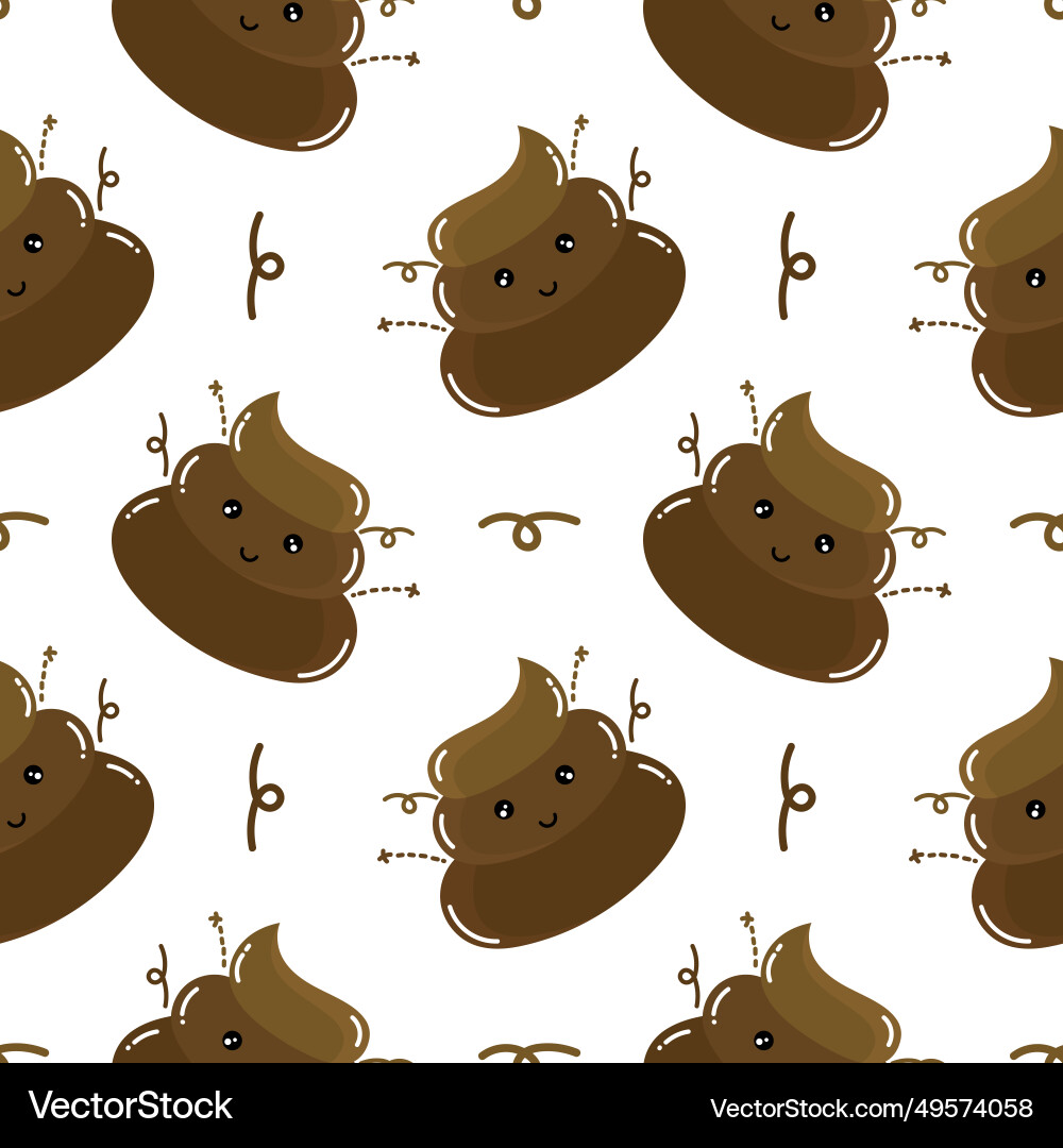 Seamless pattern of dung Seamless pattern of dung vector image