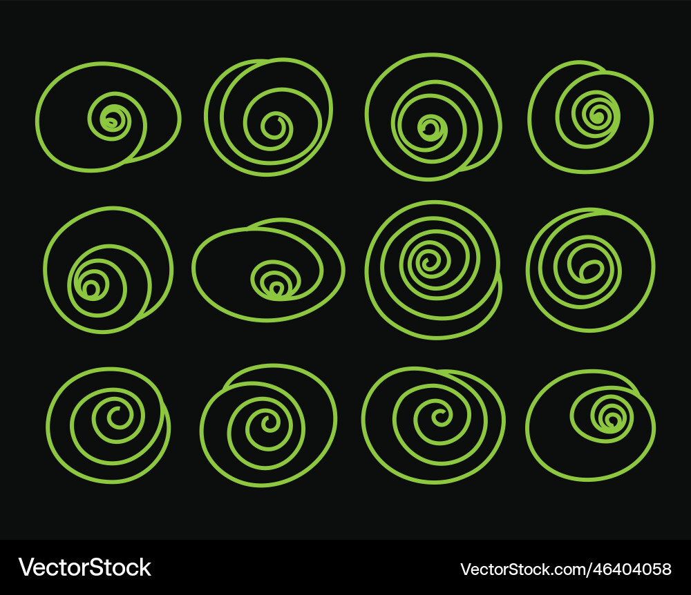 Spirale rund abstrakte Form Kunst Dekoration flach Spirale rund abstrakte Form Kunst Dekoration flach vektorbild