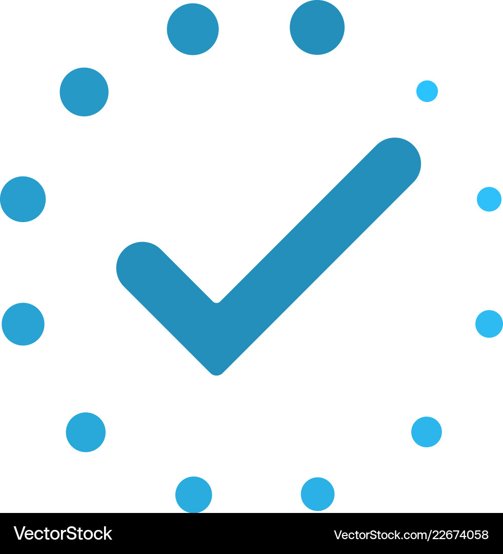 Task progress tick loader Vector Image