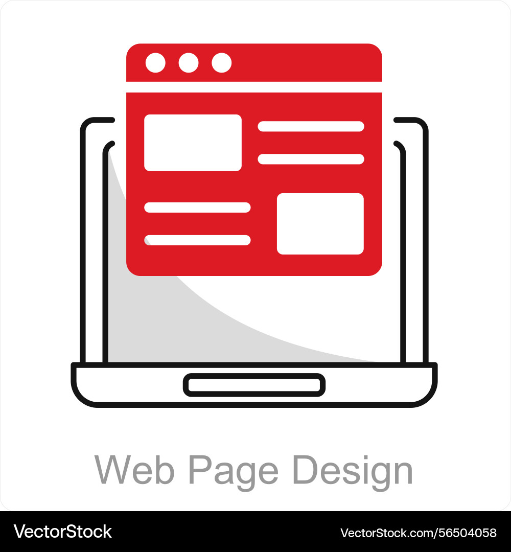 Web page design icon concept Vector Image