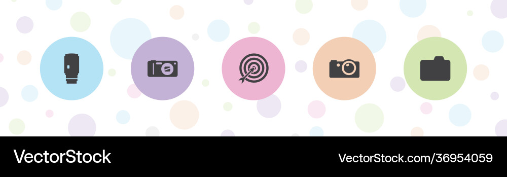 5 objective icons 5 objective icons Vector Image