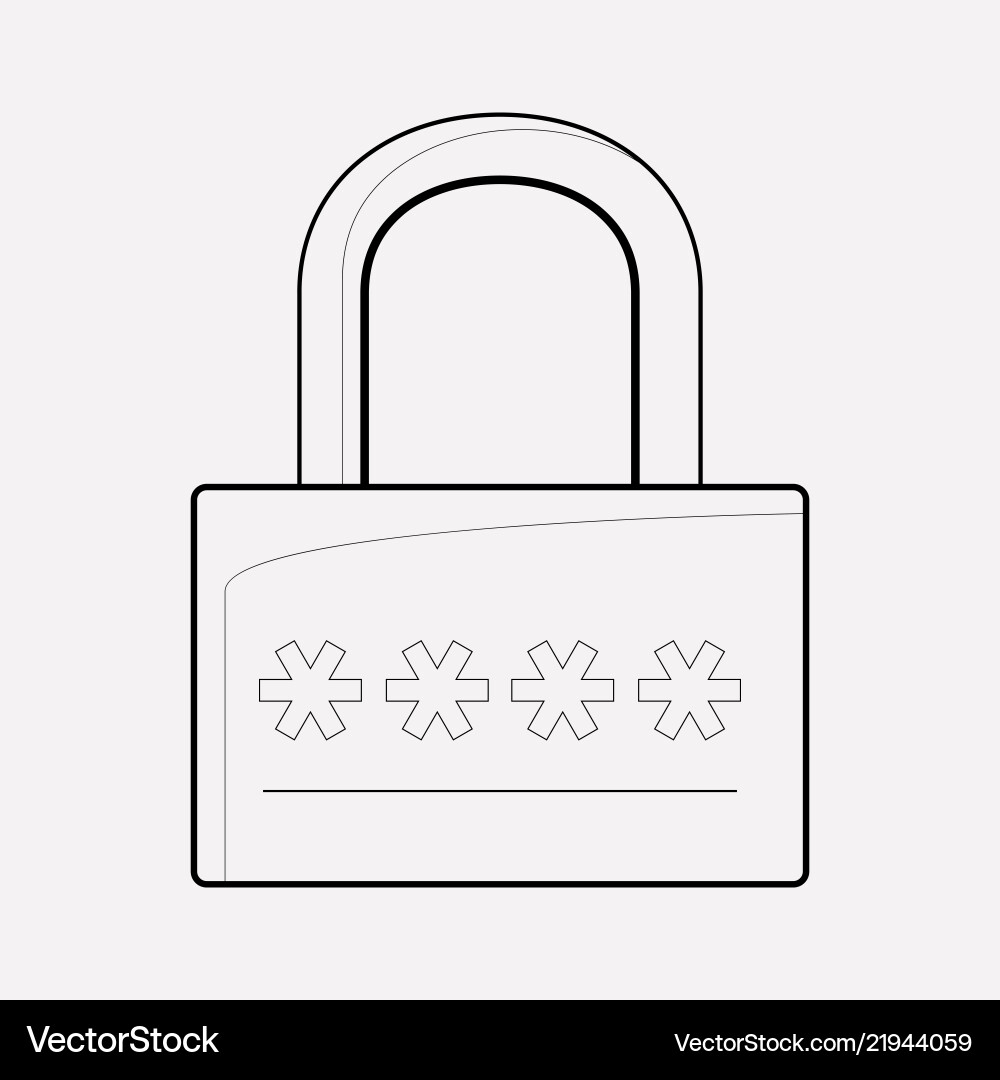 Access code icon line element Access code icon line element vector image