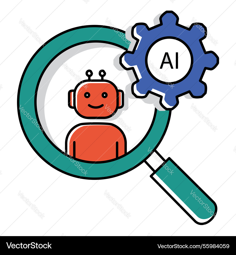 Ai chatbot background check icon design Ai chatbot background check icon design vector image
