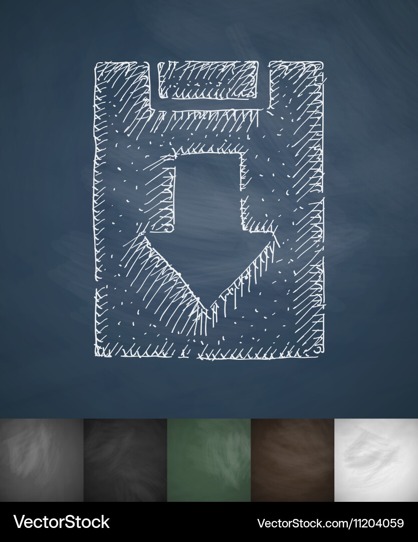Assignment returned icon hand drawn Vector Image