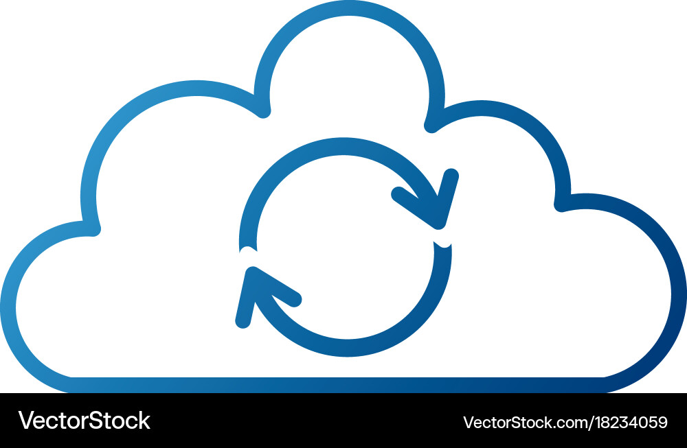 Cloud-Synchronisierung Backup-Computing-Daten-Symbol vektorbild